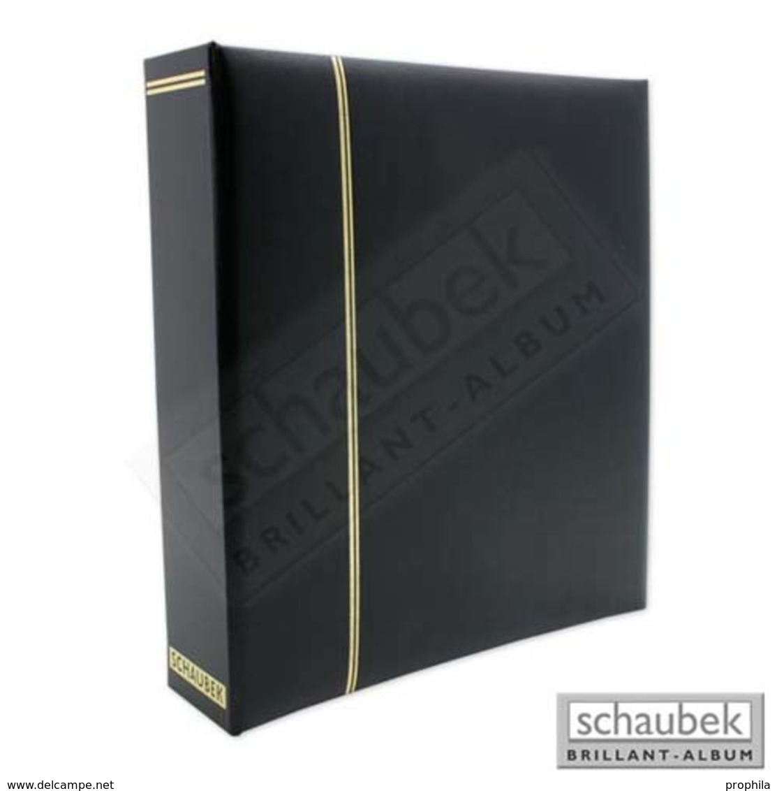 Schaubek Scds1015 Reliure à Vis En Simili-cuir Noire - Large Format, Black Pages