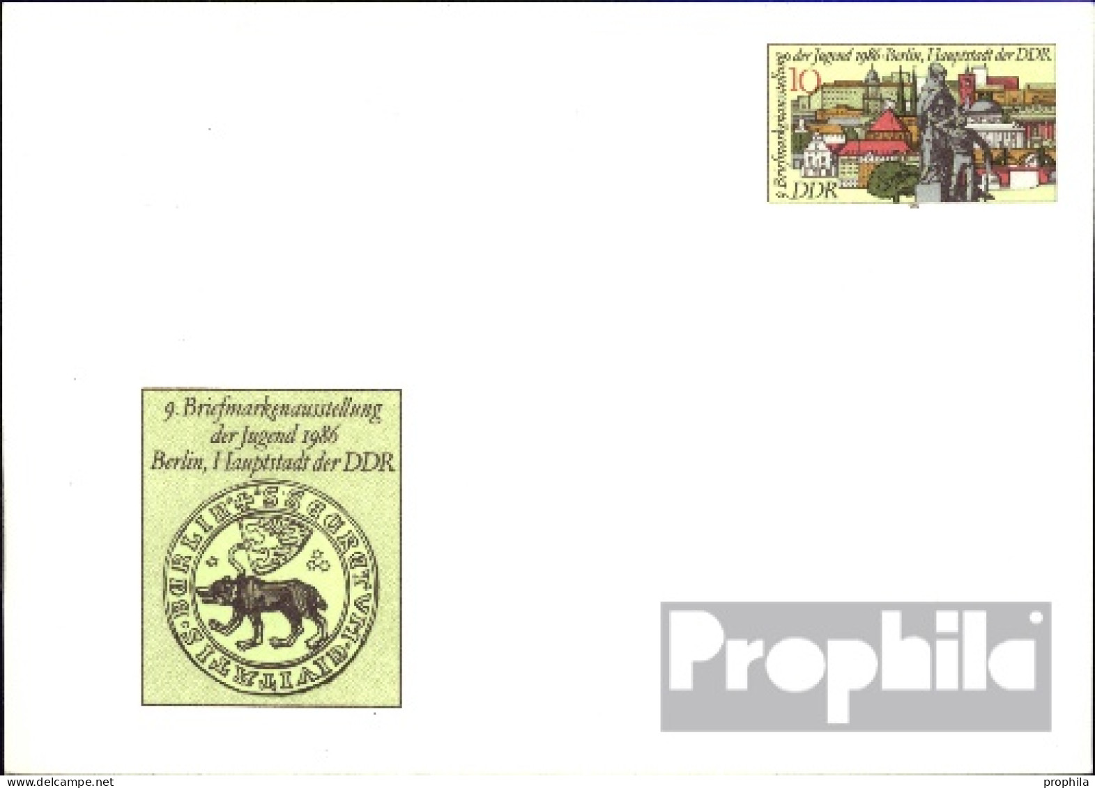 DDR P94 Amtliche Postkarte Ungebraucht 1986 Briefmarkenausst. - Other & Unclassified