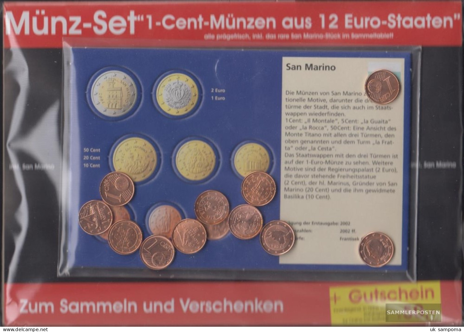 Europe 12 Different Uncirculated 1 Cent Euro-Coins Out 12 Different Countries - Other & Unclassified