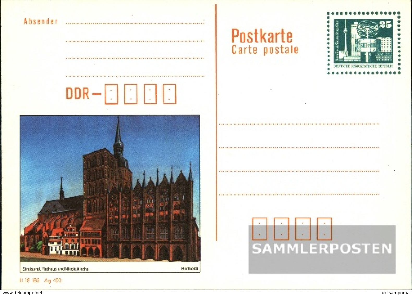 DDR P92 Official Postcard Unused 1990 Structures - Sonstige & Ohne Zuordnung