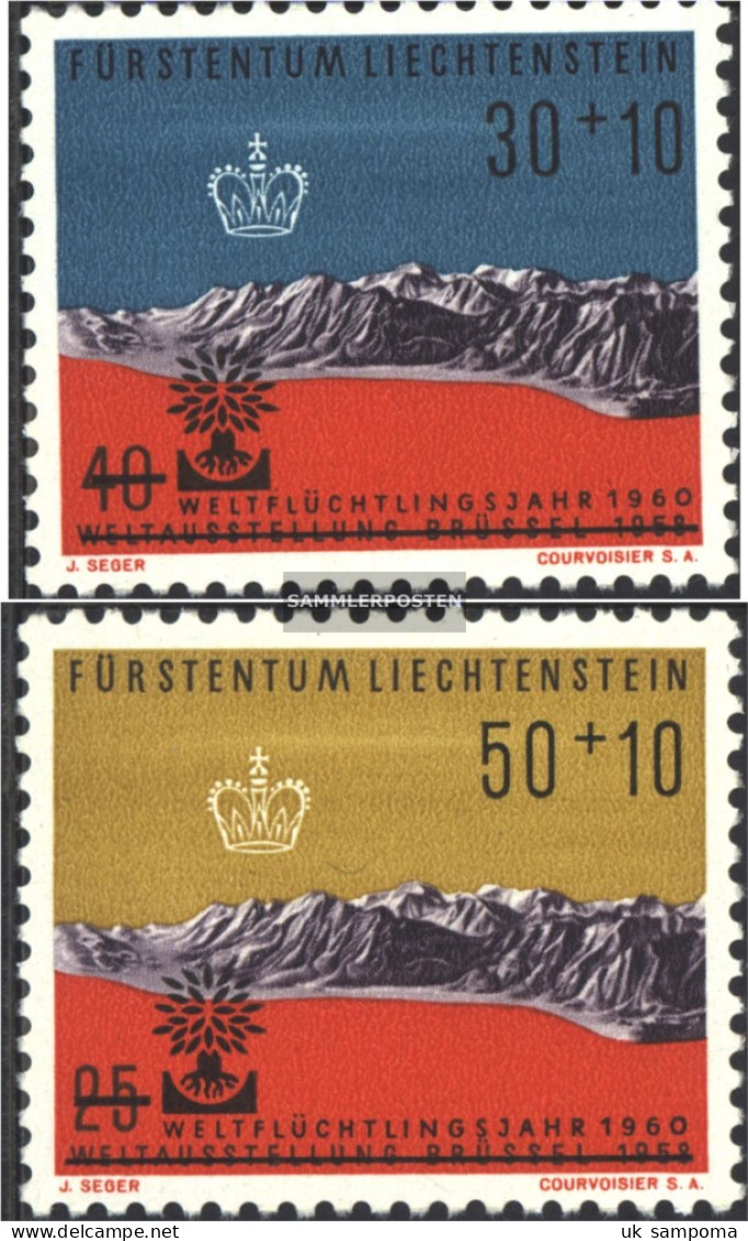 Liechtenstein 389-390 (complete Issue) Unmounted Mint / Never Hinged 1960 World Refugee-Year - Unused Stamps