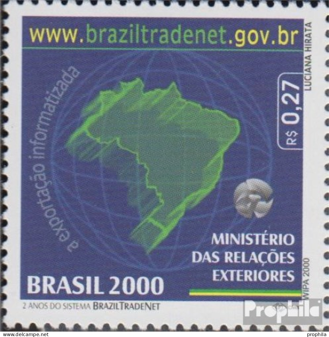Brasilien 3027 (kompl.Ausg.) Postfrisch 2000 Webseite Des BrazilTradeNet - Neufs