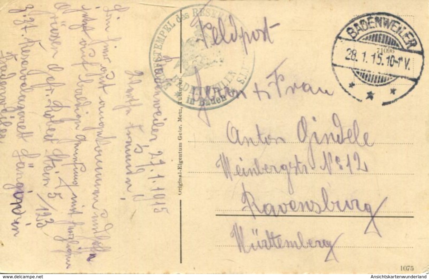 003271 Badenweiler - Blick Von Der Ruine 1915 - Badenweiler