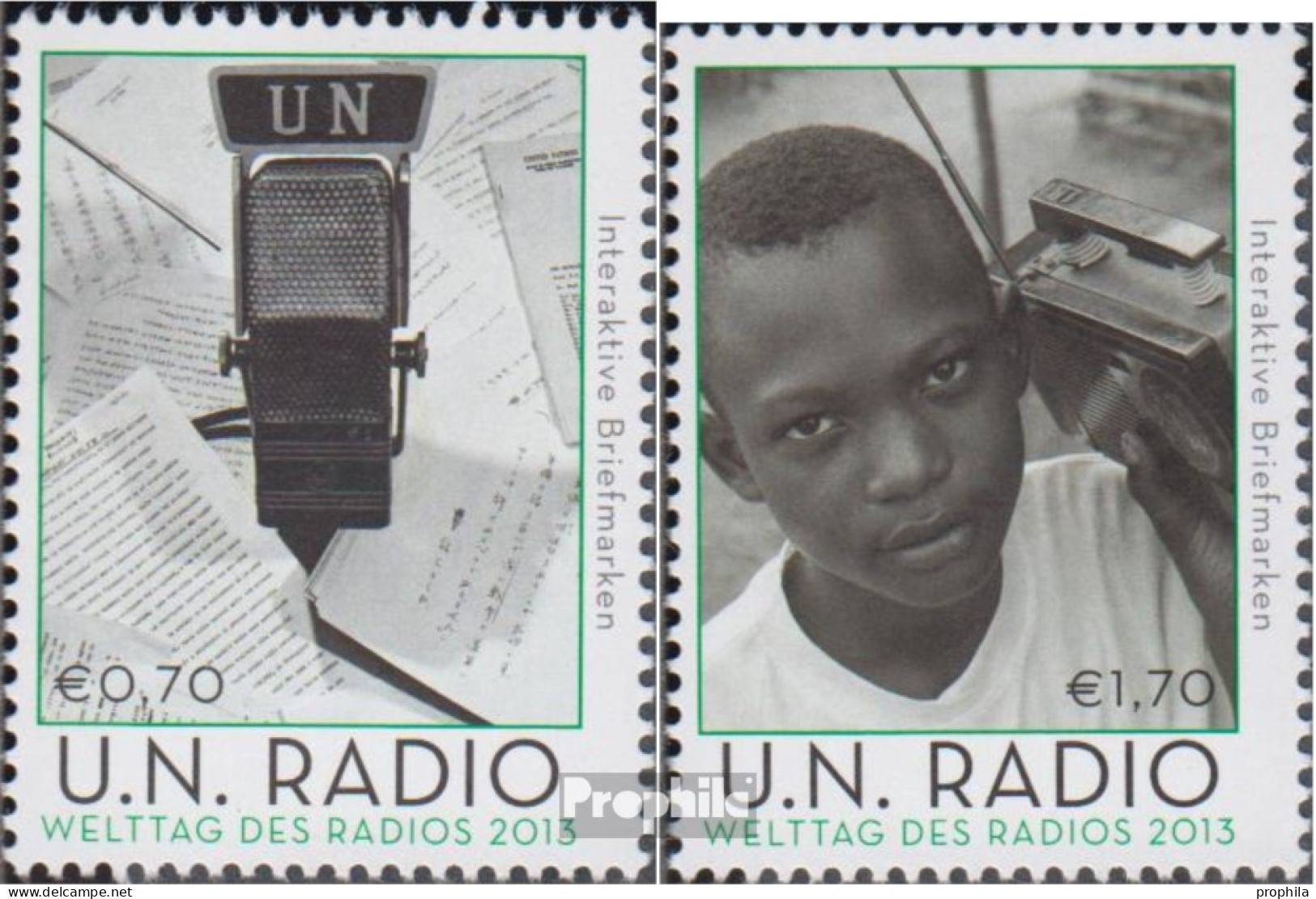 UNO - Wien 764-765 (kompl.Ausg.) Postfrisch 2013 Radio - Unused Stamps