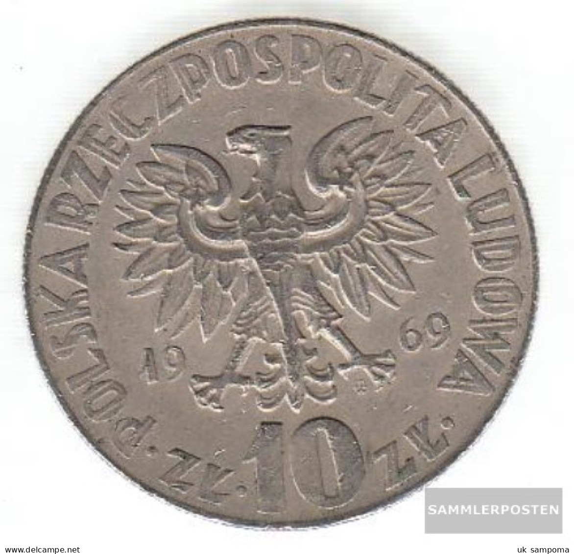 Poland Km-number. : 51 1968 Very Fine Copper-Nickel Very Fine 1968 10 Zlotych Copernicus - Poland