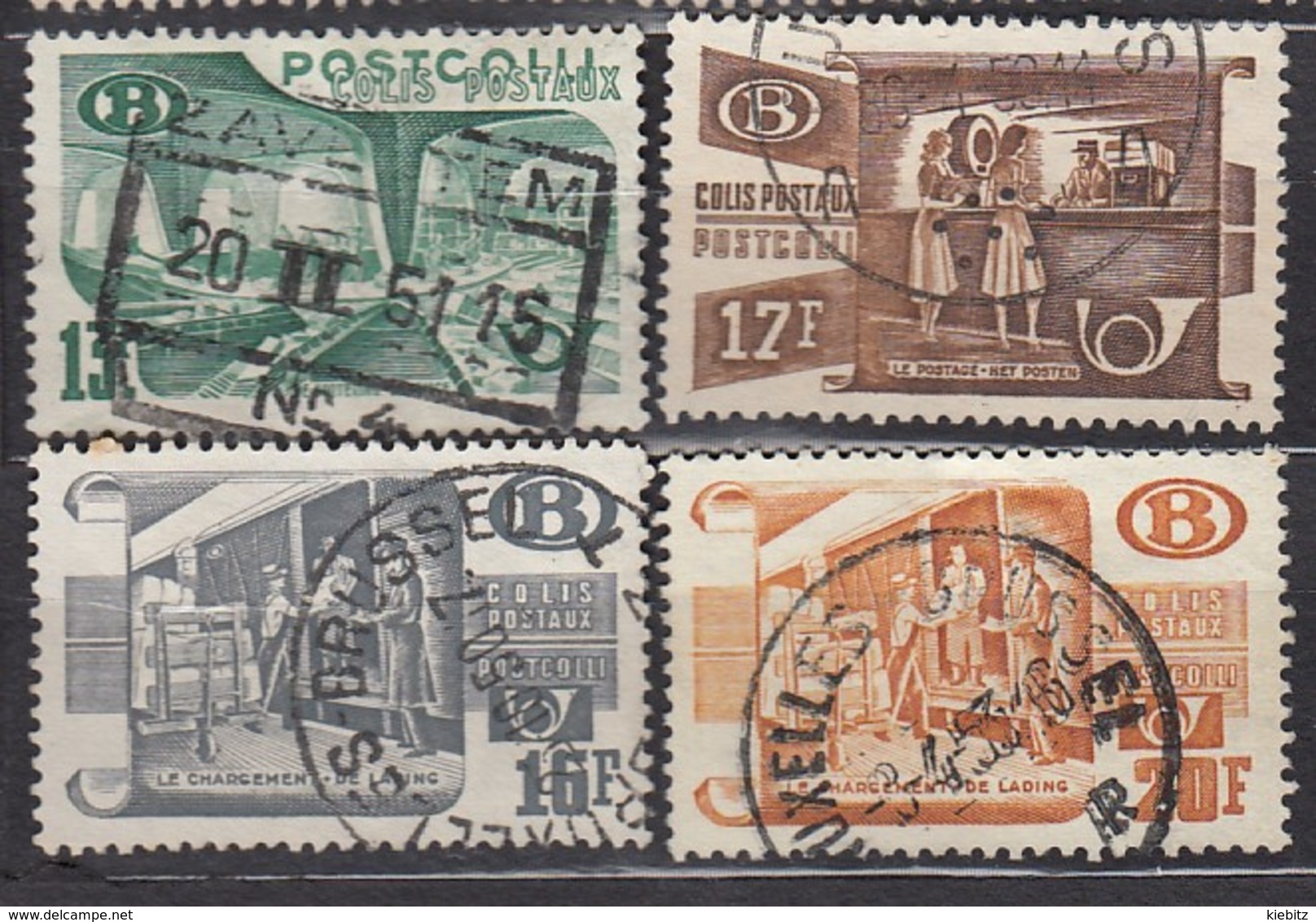 BELGIEN Postpaket 1950 -  MiNr: 30-37  4x  Used - Sonstige & Ohne Zuordnung