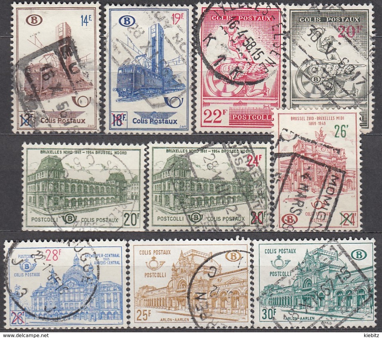 BELGIEN Postpaket 1954 -  MiNr: 41-61  10x  Used - Sonstige & Ohne Zuordnung