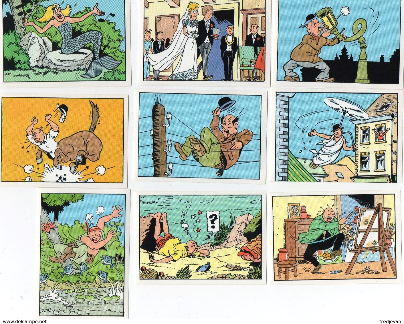 Lot Van 9 Stickers - Suske En Wiske / Bob Et Bobette / 1995 - Suske & Wiske