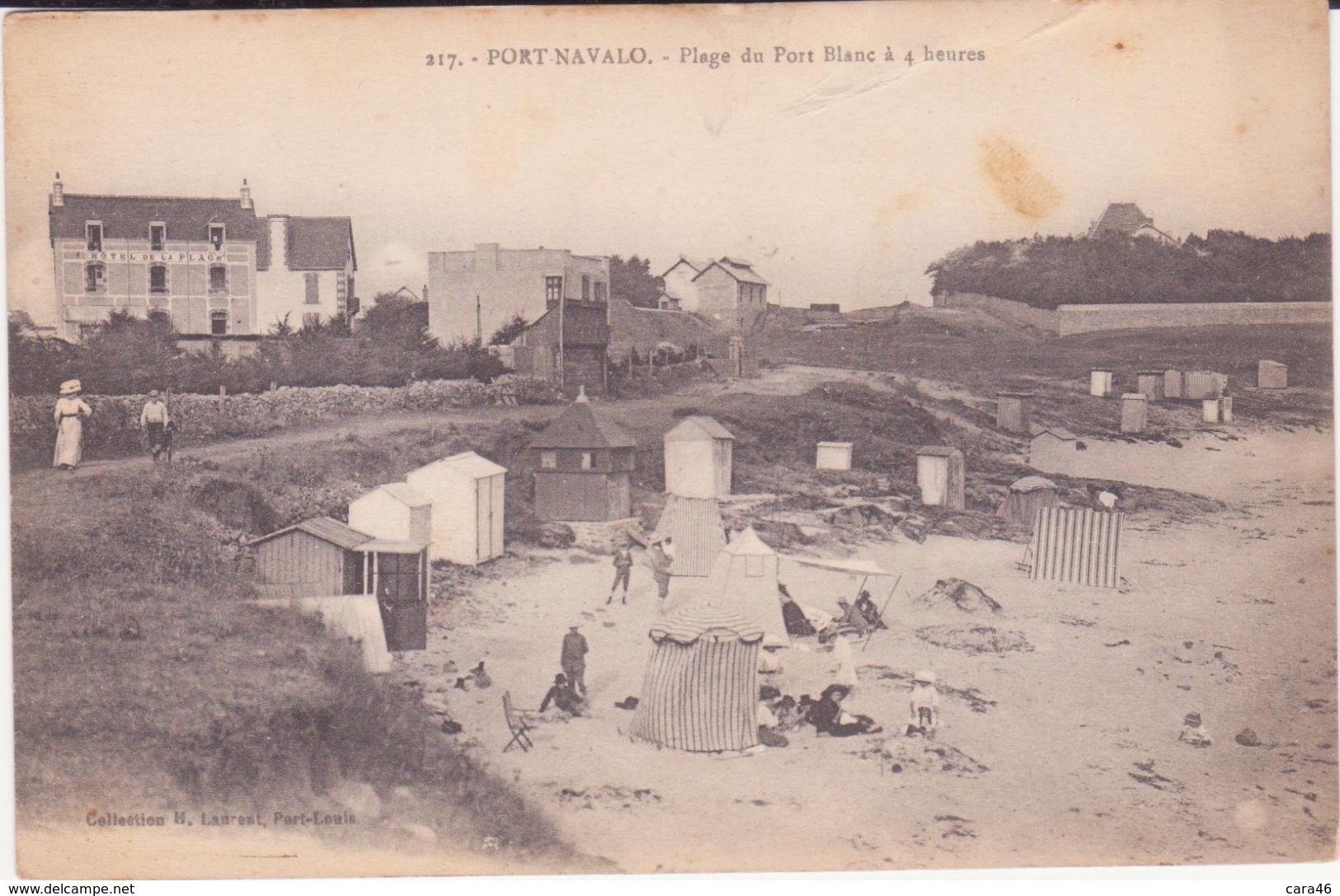 CPA - 217. PORT NAVALO - Plage De Port Blanc à 4 Heures - Autres & Non Classés