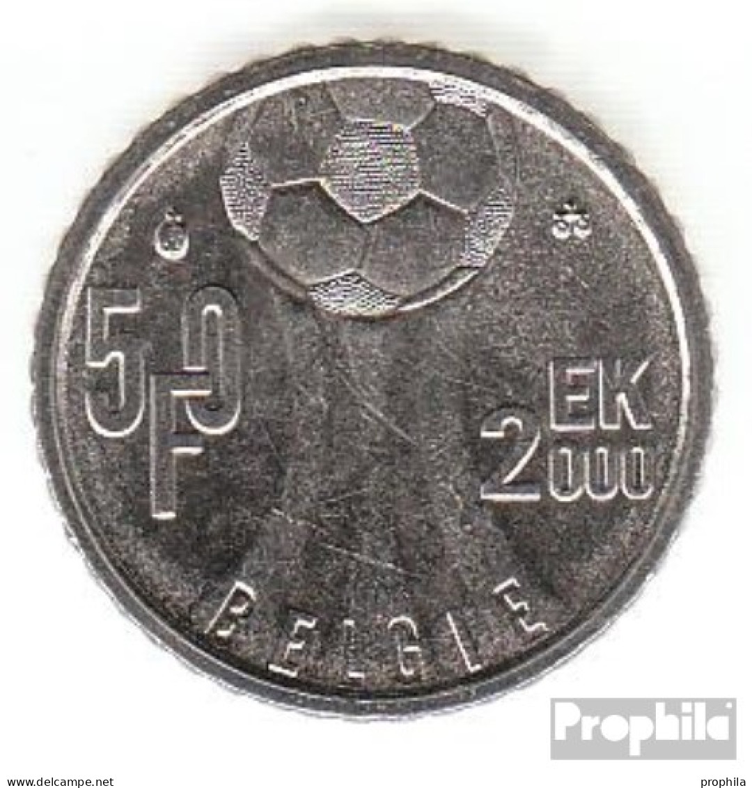 Belgien KM-Nr. : 214 2000 Vorzüglich Nickel Vorzüglich 2000 50 Francs Fußball Europameisterscha - 50 Francs