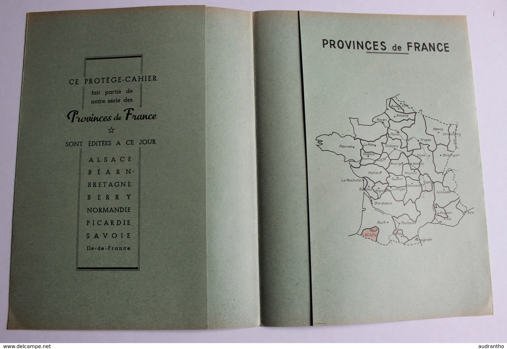 Ancien Protège Cahier écolier Béarn Provinces De France Orthez Oloron Pau Sauveterre Salies Eaux Chaudes - A