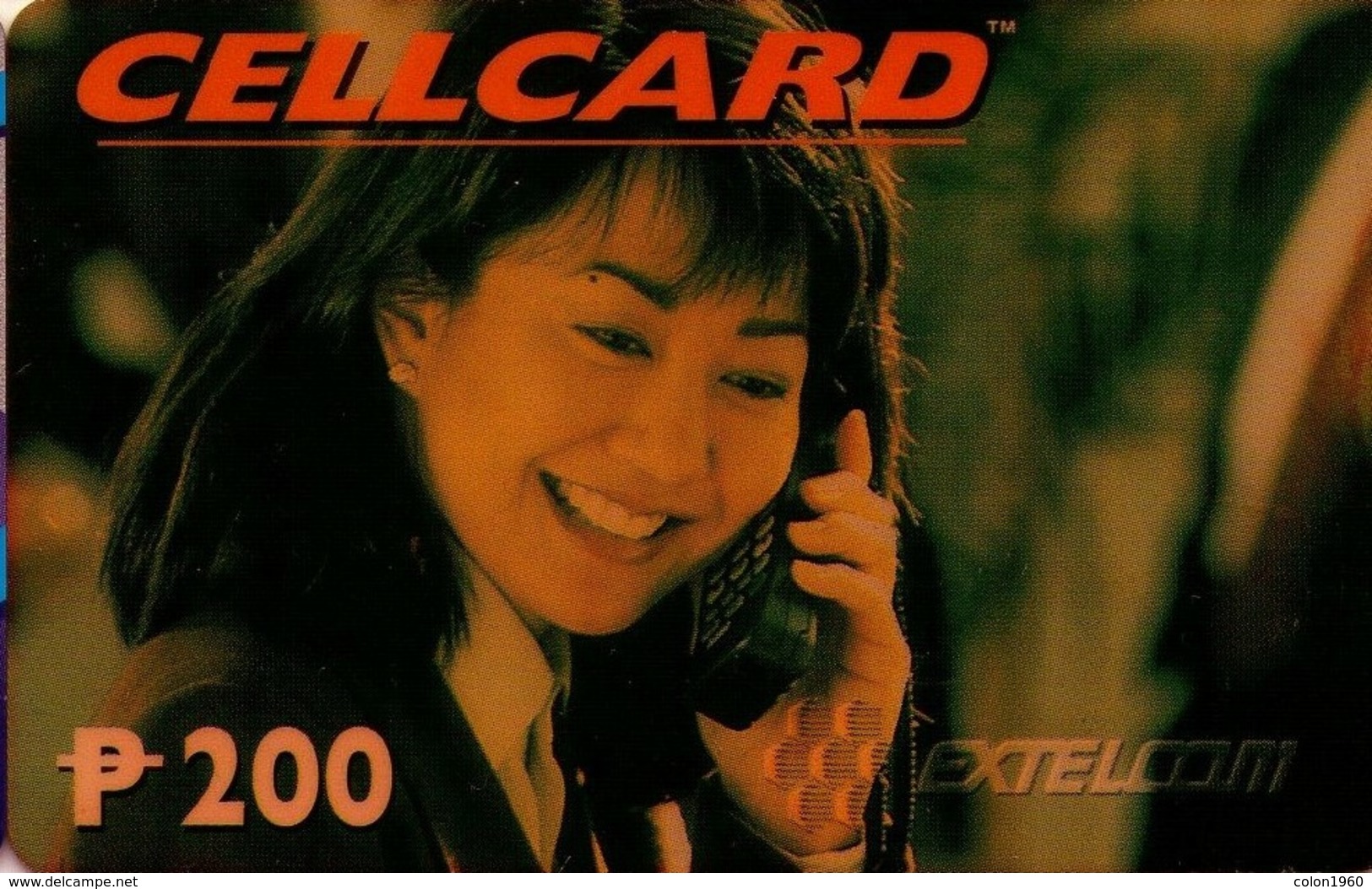 FILIPINAS. GIRL CELLCARD - EXTELCOM. P200. 05-05-1998. (011) - Philippines