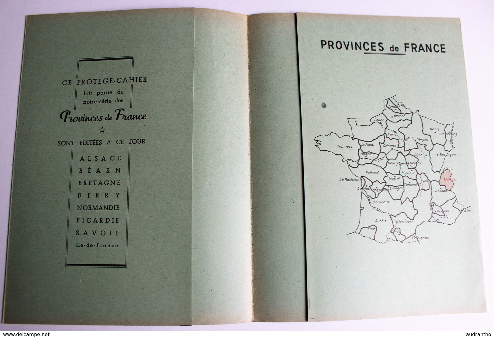 Ancien Protège Cahier écolier Savoie Provinces De France Thonon Mégève Moutiers Chambéry Modane St Julien - A