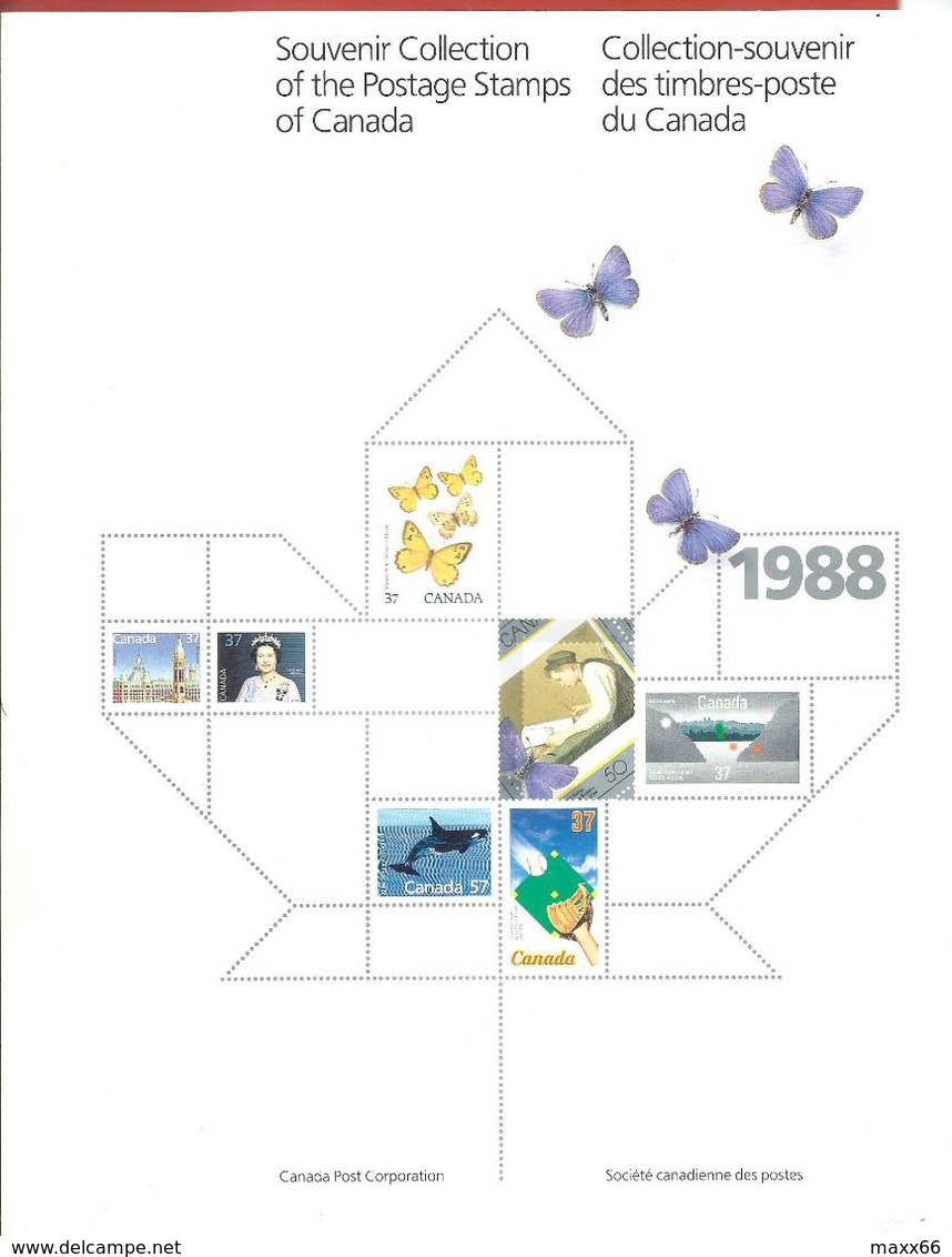 CANADA FOLDER - 1988 Souvenir Collection Of The Postage Stamps Of CANADA - Complete Of STAMPS - Complete Years