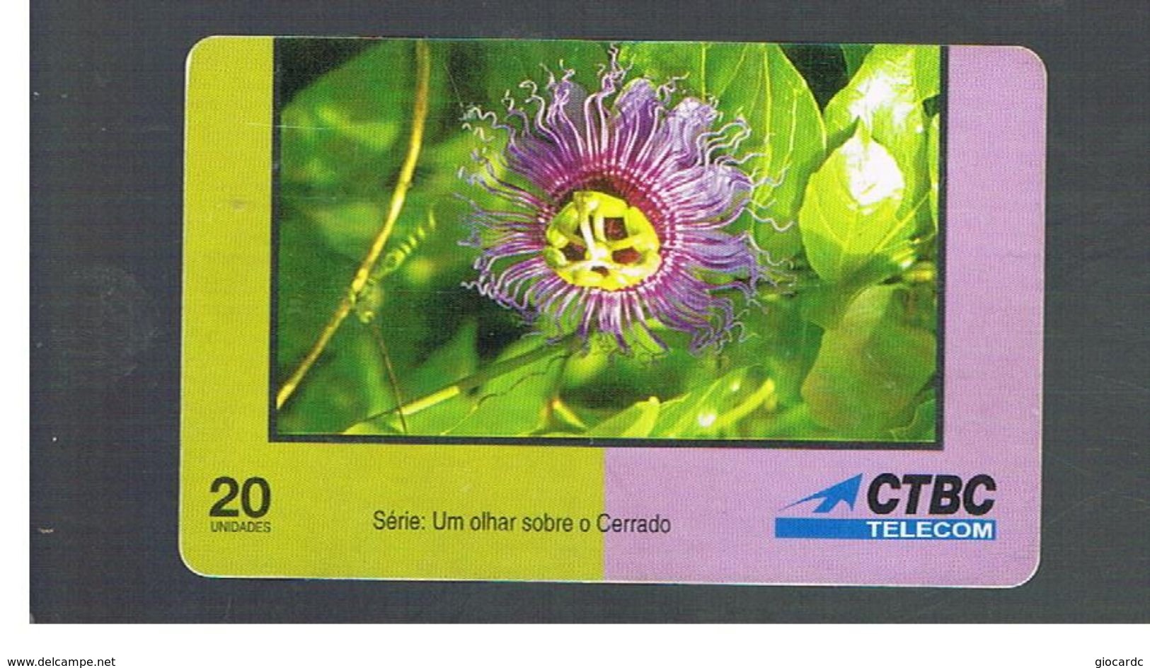 BRASILE ( BRAZIL) - CTBC  - 1998  FLOWERS               - USED - RIF.10477 - Fleurs