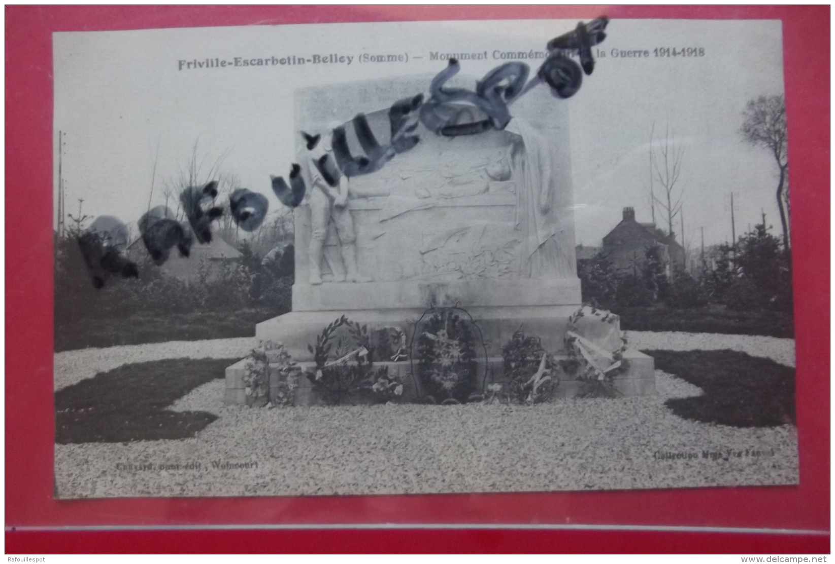 C P Friville Escarbotin Belloyle  Monument  Commemoratif De La Guerre - Monumenti Ai Caduti