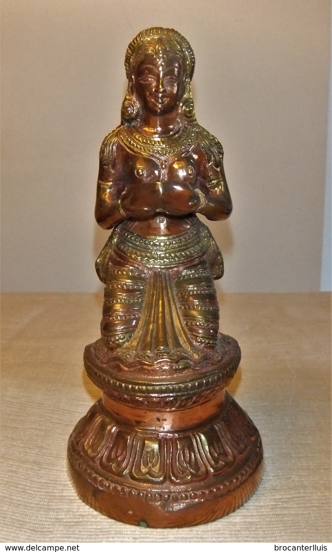 FIGURA DE BRONCE Y COBRE DE LA INDIA - Art Asiatique