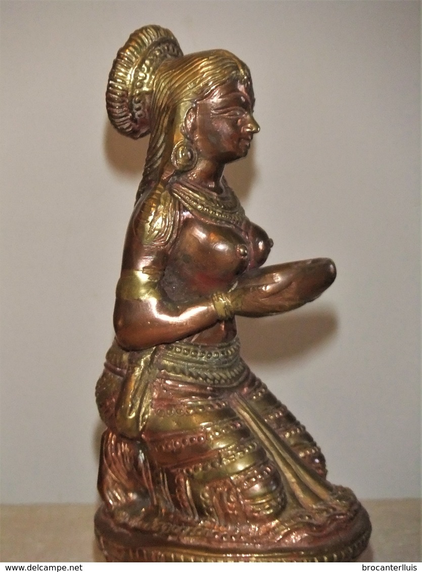 FIGURA DE BRONCE Y COBRE DE LA INDIA