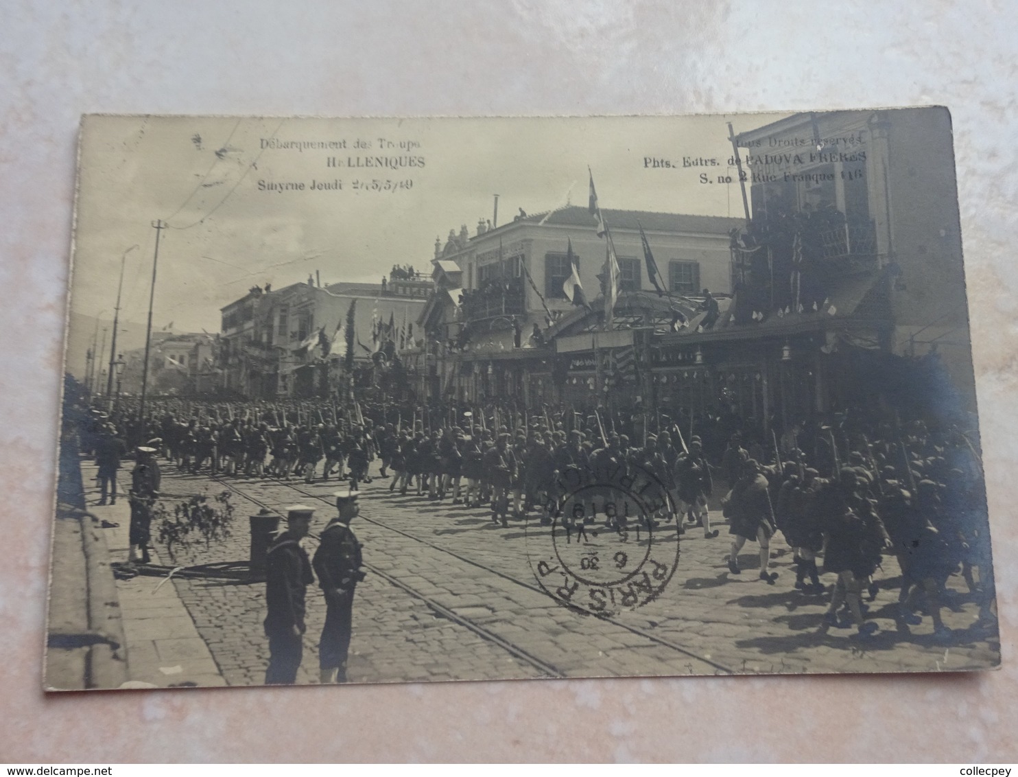 Carte Photo TURQUIE SMYRNE Débarquement Des Troupes Helleniques Mai 1919 - GRECE - Turquie