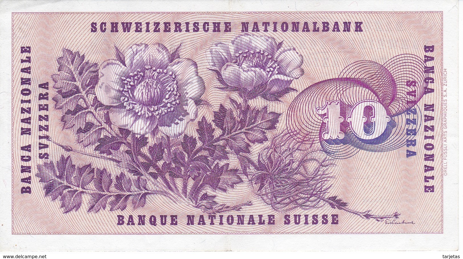 BILLETE DE SUIZA DE 10 FRANCS DEL AÑO 1971 EN CALIDAD EBC (XF) (BANKNOTE) - Suisse