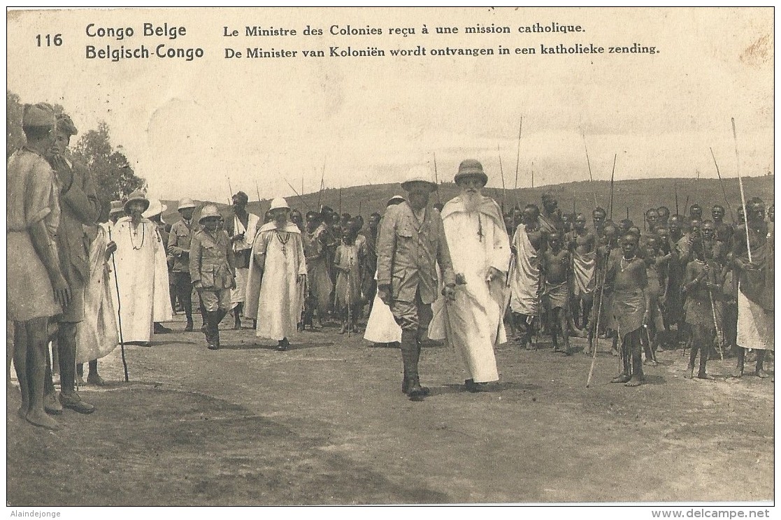 Congo Belge - Belgisch-Congo - 116 - Le Ministre Des Colonies Recu à Une Mission Catholique - De Minister - Belgisch-Congo