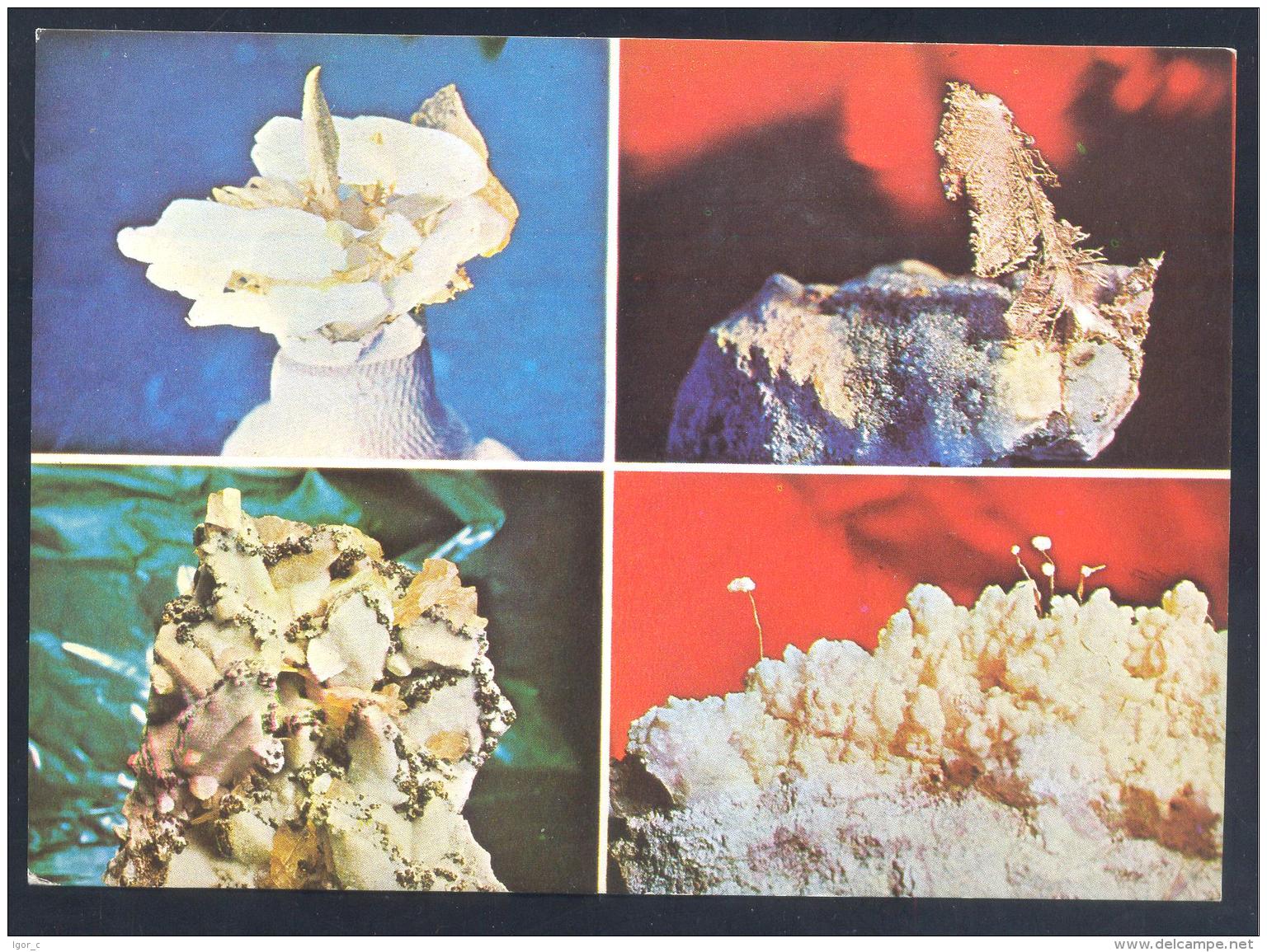 Romania 1978 Postal Stationery Card:  Minerals Mineraux Palaentology Mineralogy Fossils Fosil Fosilien - Mineralien