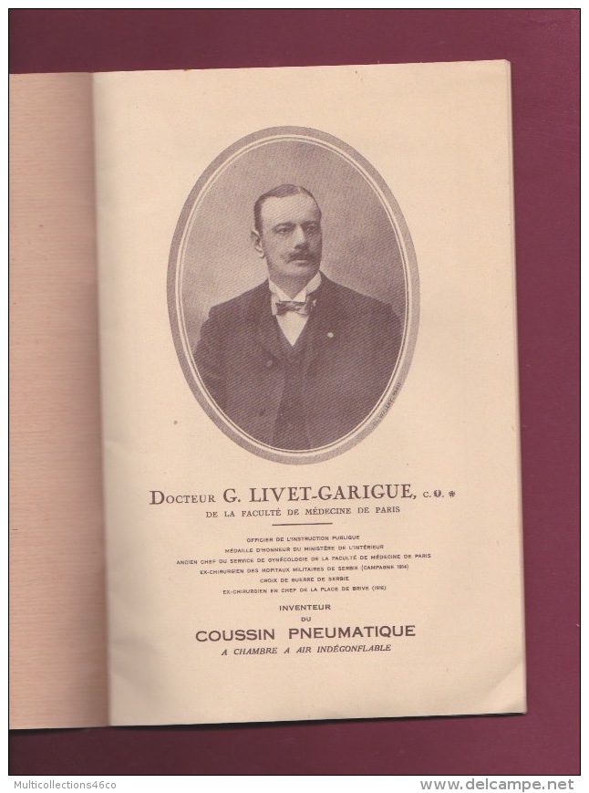 090418 FACULTE MEDECINE PARIS - 1936 CATALOGUE La Hernie Vaincue Coussin Pneumatique Docteur G LIVERT GARIGUE - Matériel Médical & Dentaire