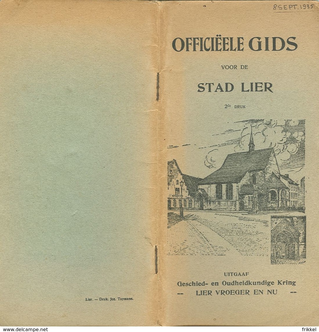 Guide Officiëele Gids Voor De Stad Lier (47 Blz , 10,5 X 21 Cm) - Lier