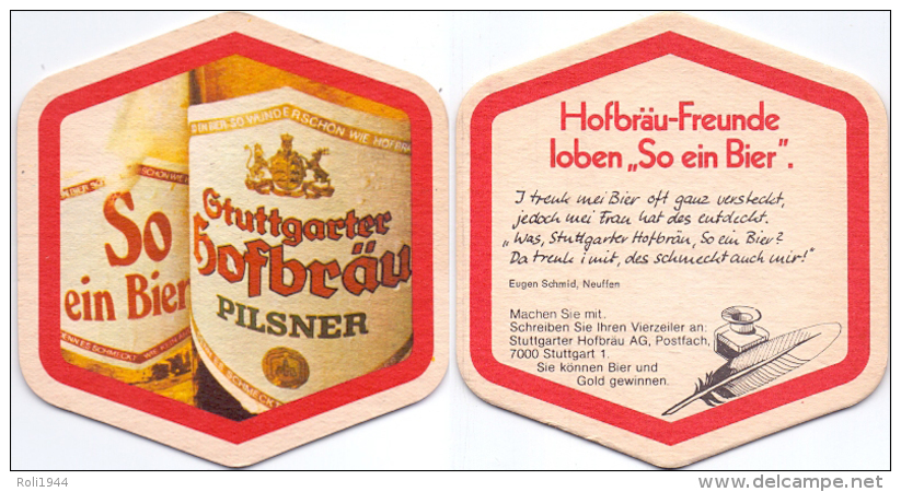 #D200-300 Viltje Stuttgarter Hofbräu - Portavasos