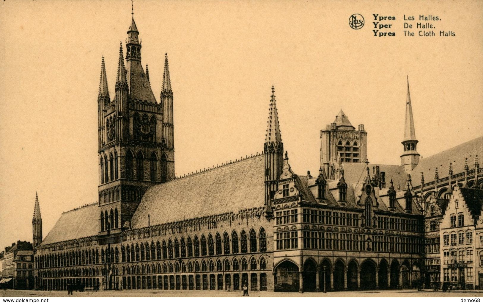 Belgique Belgie Flandre Occidentale IEPER Yper Ypres Carte Nels Les Halles - Ieper