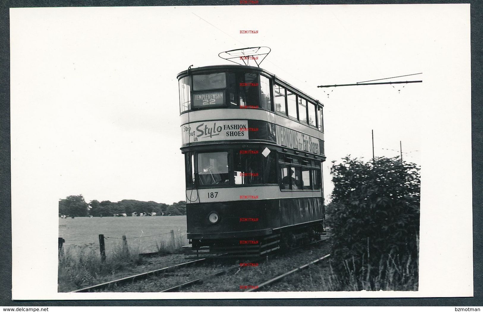 UK RK3536 Leeds Tram 187 On Service 22 Templenewsam Strassenbahn - Other & Unclassified