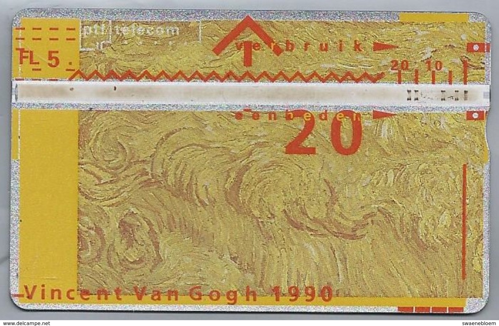 NL.- Telefoonkaart.- Nederland. PTT Telecom  Vincent Van Gogh. 20 Eenheden. 5 Gulden. 003B37893 - Openbaar