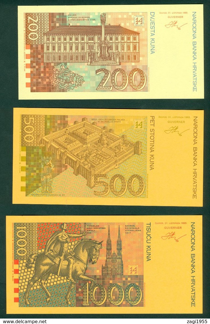 Croatia Banknote Republic 1993 1994 KUNA Proof Numismatic Painter Sutej - Croatie