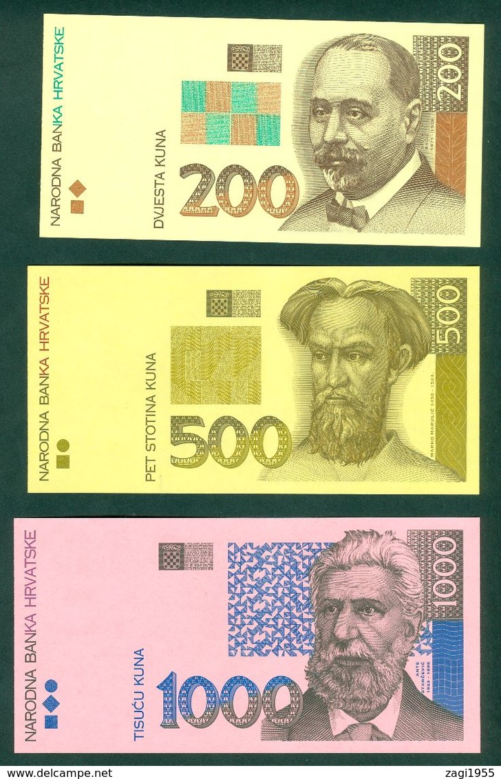 Croatia Banknote Republic 1993 1994 KUNA Proof Numismatic Painter Sutej - Croatie