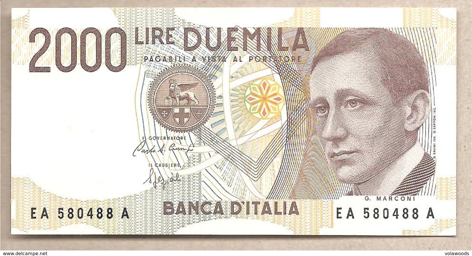 Italia - Banconota Non Circolata FdS Da 2000 Lire P-115a.1 - 1990 #19 - 2000 Lire