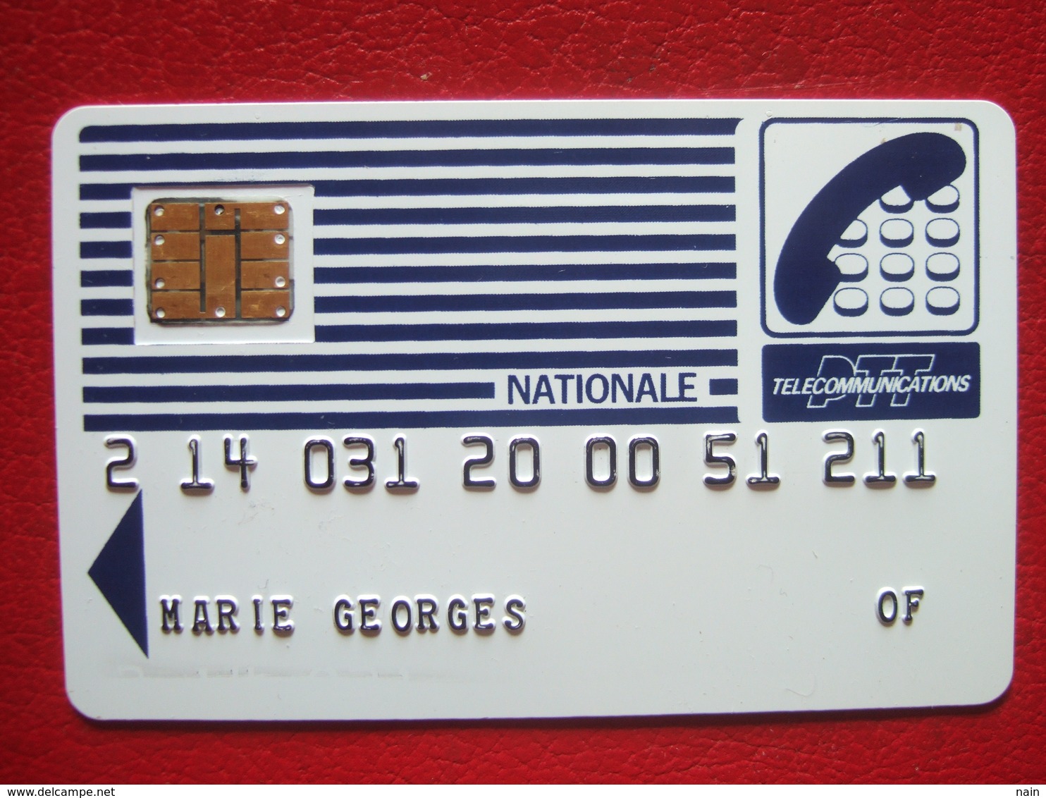 NATIONALE - PUCE SC1 - Impression SERIGRAPHIE - 15 N° Noirs - Recto N°000026 Emboutis " TRES RARE " - - Pastel Cards