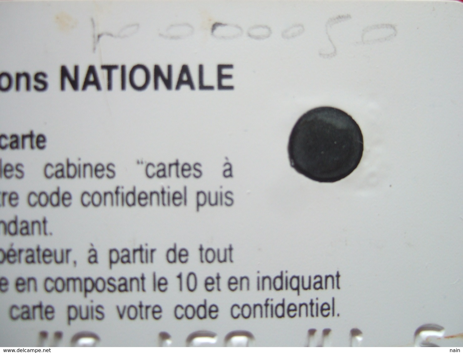 NATIONALE - PUCE SC1 - Impression SERIGRAPHIE - 15 N° Noirs - Recto N°000050 Emboutis " TRES RARE " - - Tipo Pastel