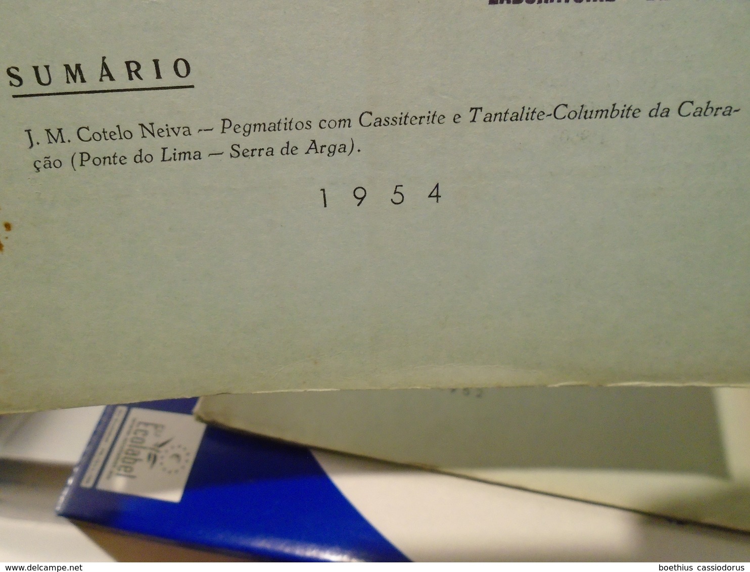 Museu E Laboratorio Mineralogico Geologico E Centro De Estudos Geologicos Universidade COÏMBRA. MEMORIAS NOTICIAS 36 - Culture