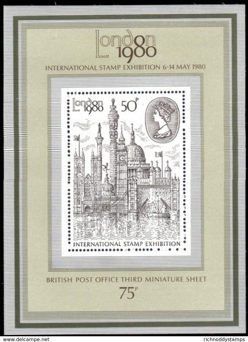 1980 London 1980 International Stamp Exhibition Souvenir Sheet Unmounted Mint - Nuovi