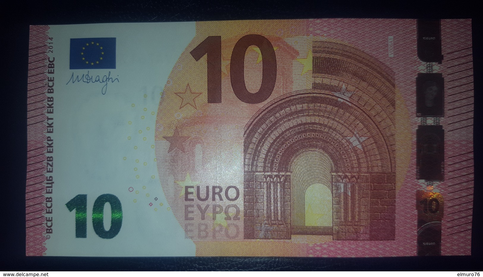 10 Euro V006A1 Spain Draghi Serie VA About UNC - 10 Euro