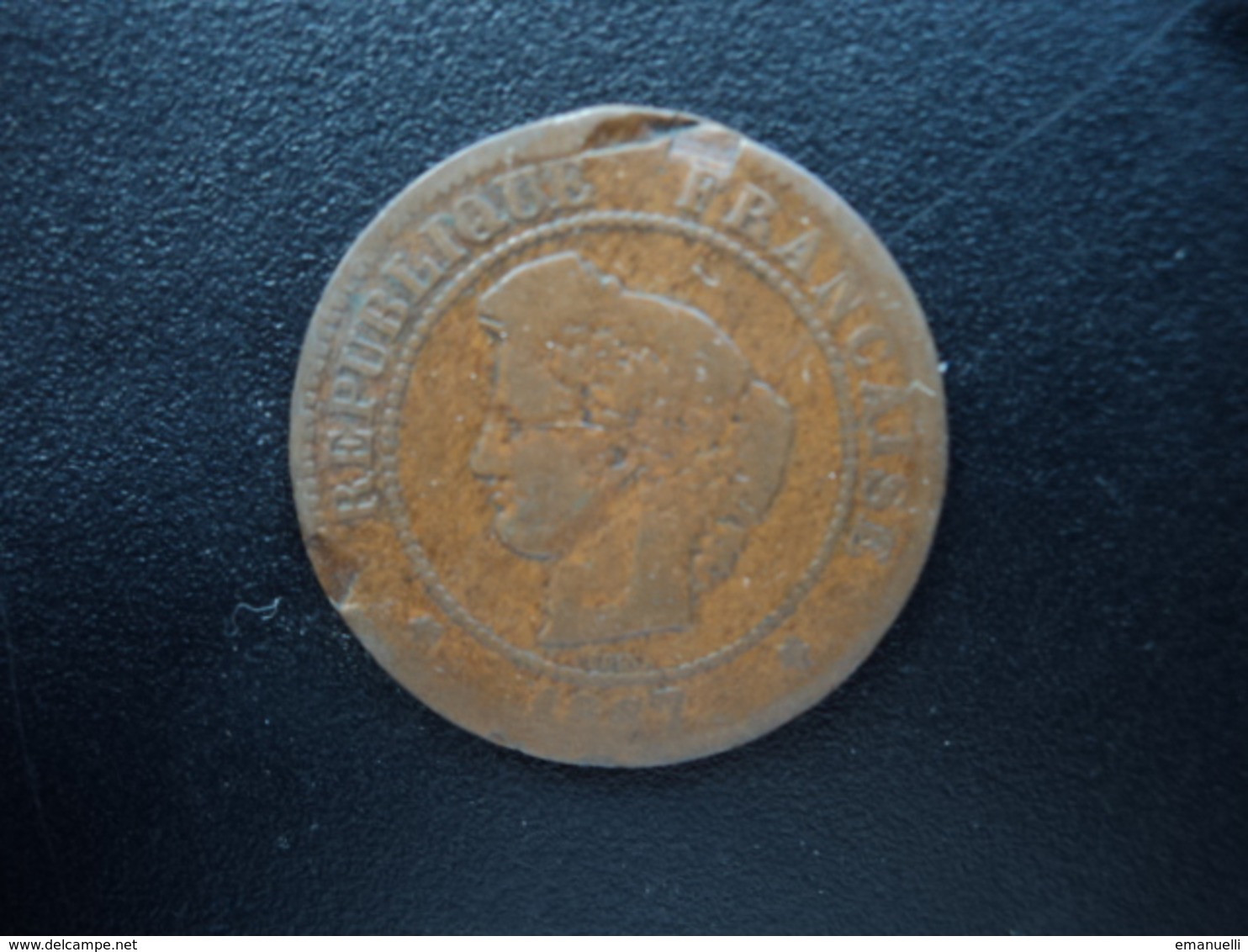 FRANCE : 5 CENTIMES  1887 A    F.118 / G.157a / KM 821.1      B - 5 Centimes