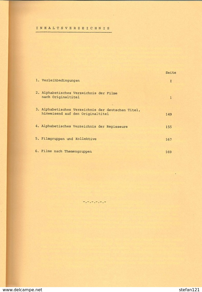 Freunde Der Deutschen Kinematek E.V. - Verleihkatalog 1975 - 176 Pages 29,3 X 20,6 Cm - Art