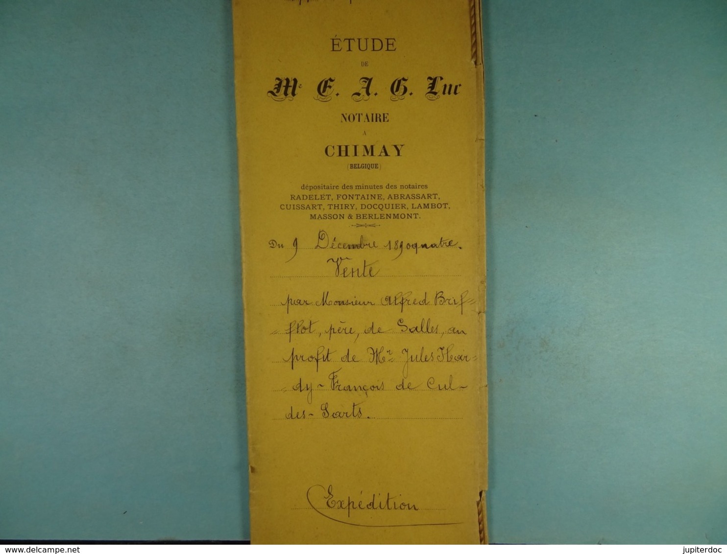 Acte Notarié 1894 Vente Par Brifflot De Salles à Hardy De Cul-des-Sarts /16/ - Manuscrits