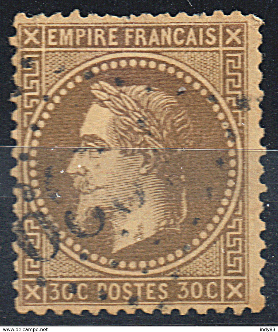 Napoléon III- YT N°30 (1867) - Oblitéré - 1863-1870 Napoleon III With Laurels