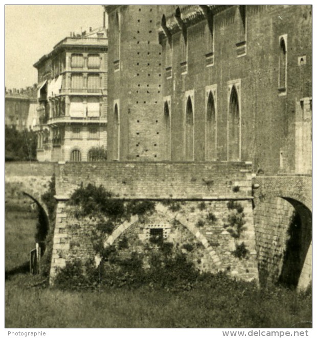 Italie Milan Château Sforza Castello Sforzesco Ancienne Photo Stereo NPG 1900 - Stereoscopic