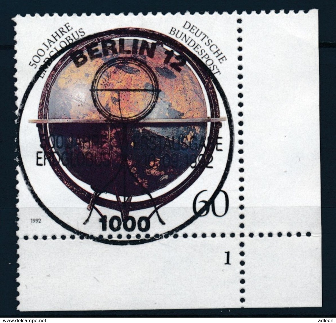 RFA - Globe Terrestre De Behaim YT 1458 Obl. / Bund - Erdglobus Mi.Nr. 1627 Gest. - Used Stamps