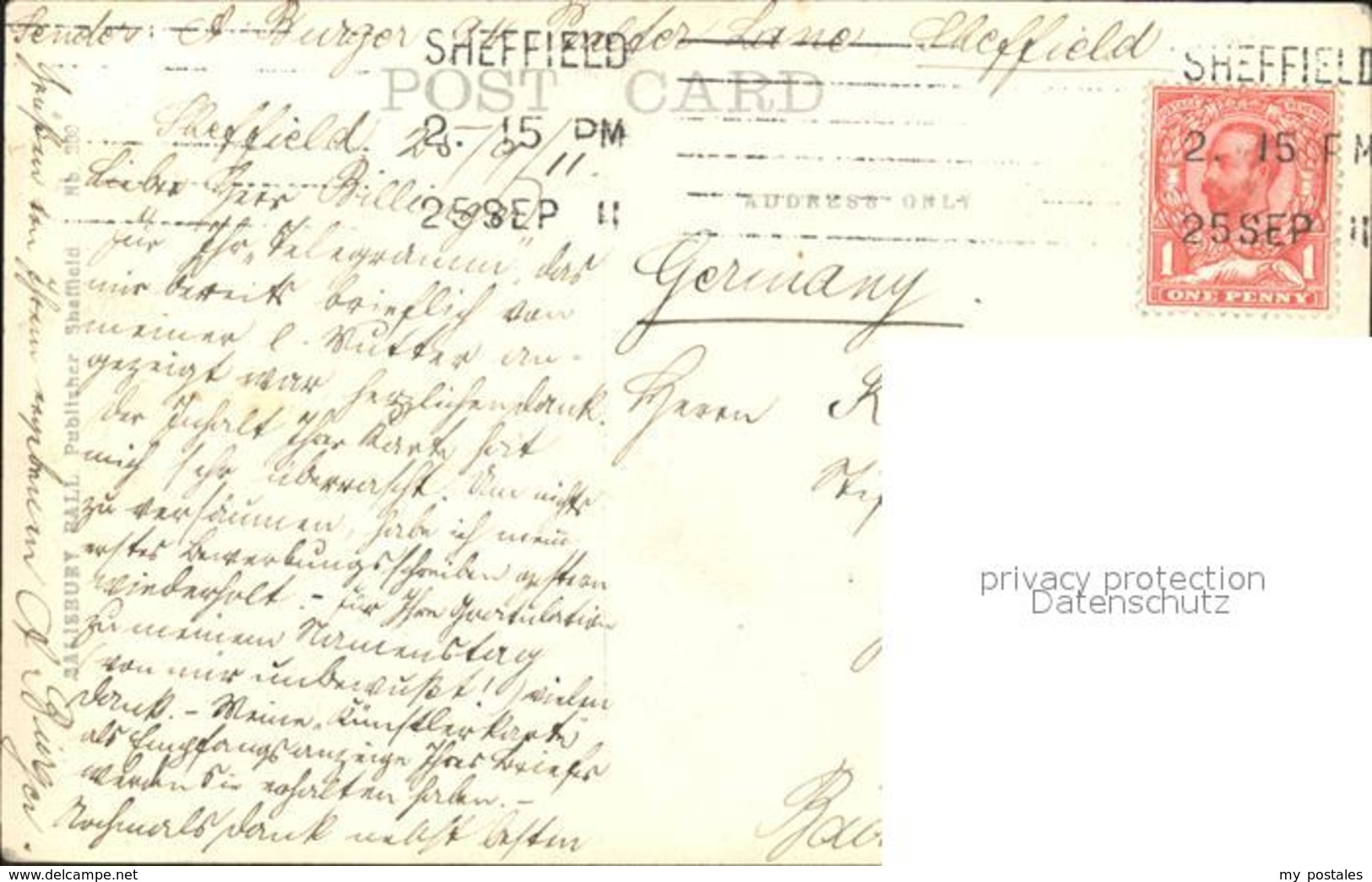 11777553 Sheffield Pinstone Street Norfolk Park Post Office Parish Church Botani - Other & Unclassified