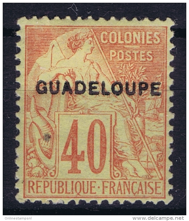 Guadeloupe:  Yv 24 MH/* Flz/ Charniere - Unused Stamps