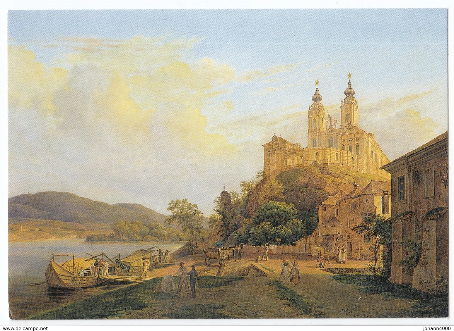 Niederösterreich Blick Auf Stift Melk. 1841 ( Aussnitt ) Thomas Eder ( 1793-1875) Nied.Landesmuseum - Melk