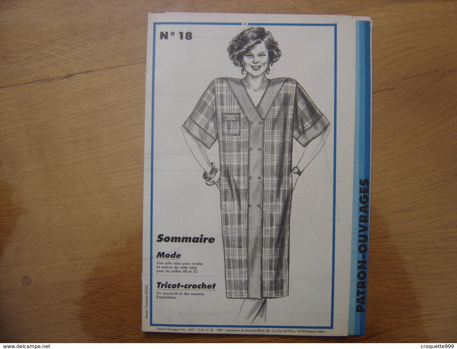 Patron Patroon ROBE POUR RONDES 1985 Femmes D'aujourd'hui 18 MODE Vintage - Patterns